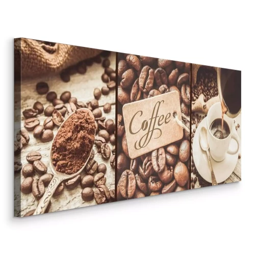 Canvas Collage met koffiethema