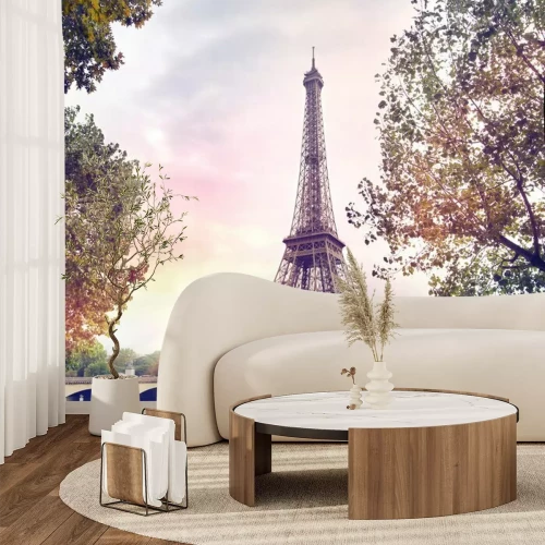 Fotobehang De Eiffeltoren aan de Seine