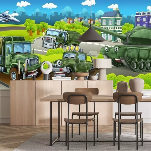 Fotobehang Militaire sprookjesvoertuigen