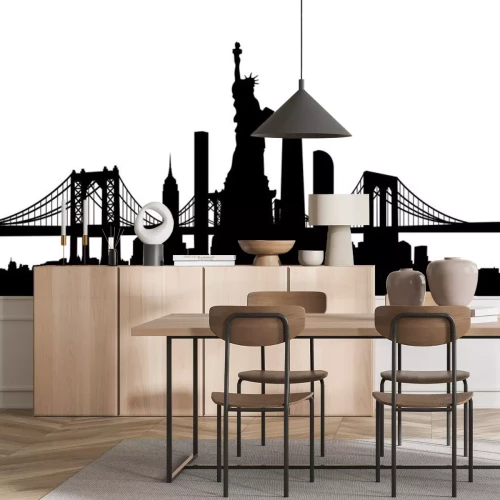 Sticker New York City skyline vector