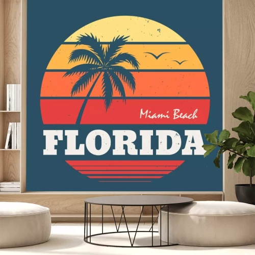 Sticker Florida Miami Beach tee druk