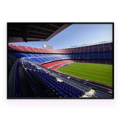 Poster Lege tribunes in het Camp Nou-stadion