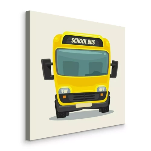Canvas Gele schoolbus