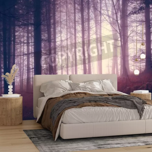 Fotobehang Retro herfstbos