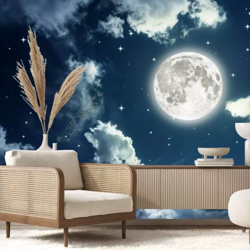 Fotobehang De maan en de sterren