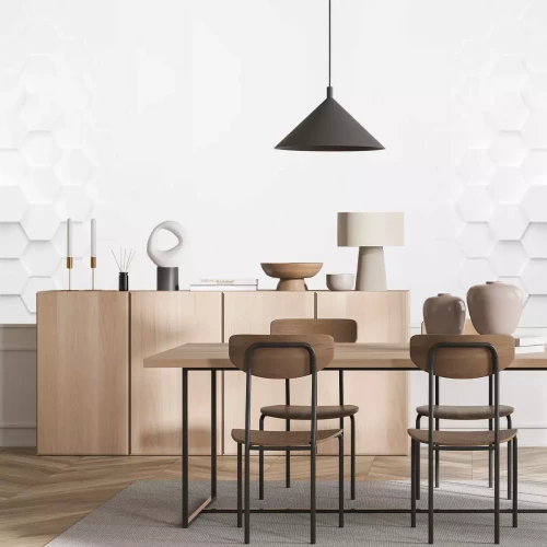 Fotobehang Abstractie met witte honingraten