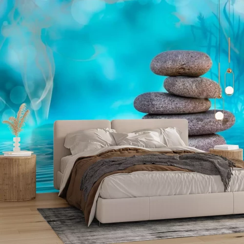 Fotobehang Zenstenen in water