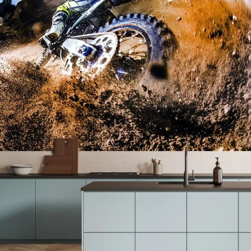 Sticker Close-up van motocross wiel.