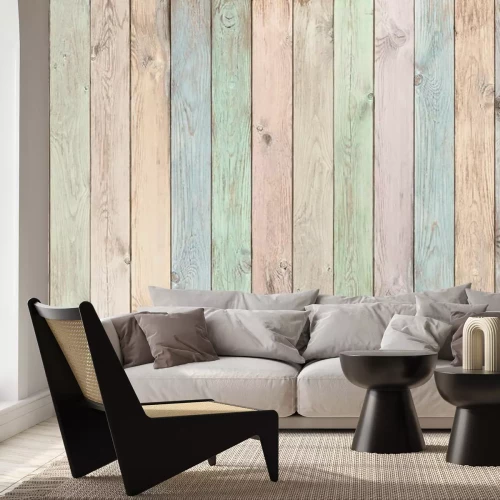 Fotobehang Lichte pastelborden