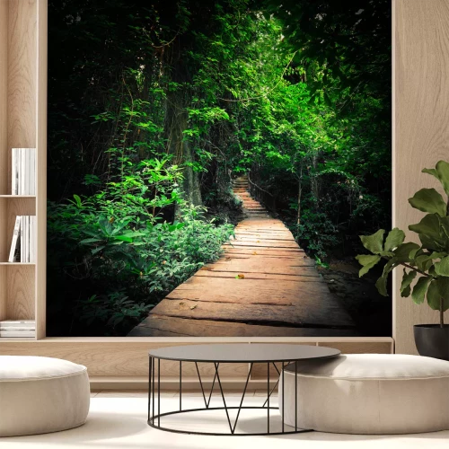 Fotobehang Pad door de tropen