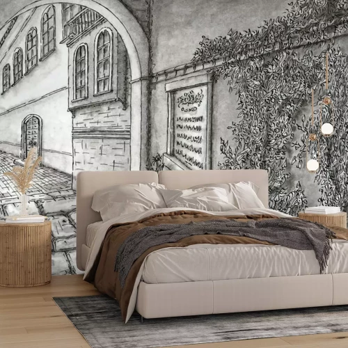 Fotobehang Oude Middellandse Zee verharde steeg