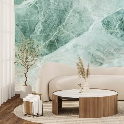 Fotobehang Groene marmertextuur