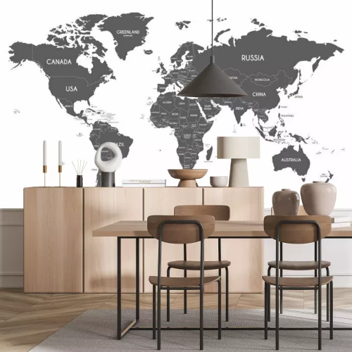 Fotobehang Illustratie van de wereldkaart