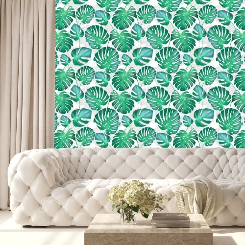 Behang Holle groene monstera