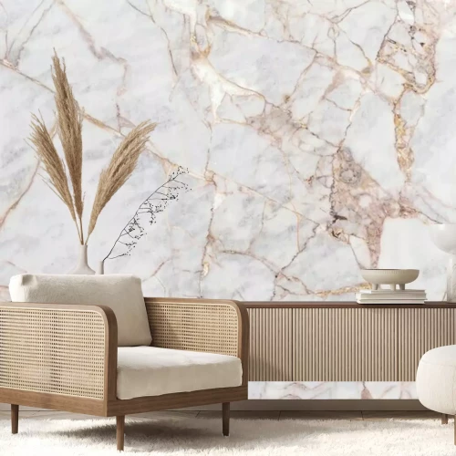 Fotobehang Grijze licht marmeren steen textuur achtergrond