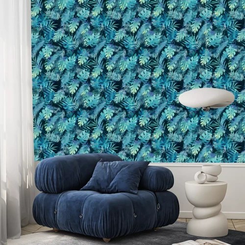 Behang Waterverf laat patroon achter. Zomerafdruk. Schilderij illustratie