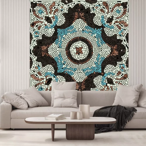 Sticker Decoratief driekleurig mozaïek