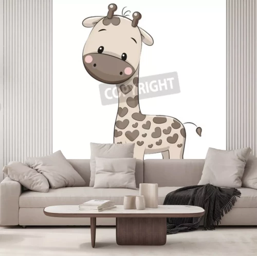 Sticker Giraf in harten