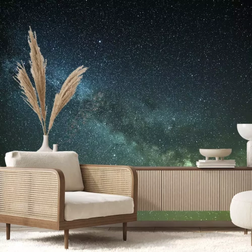 Fotobehang De Melkweg aan de nachtelijke hemel
