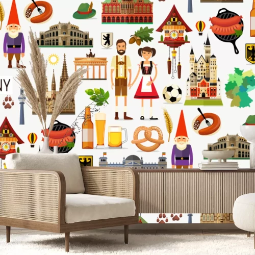 Sticker Duitsland Reiskaart.