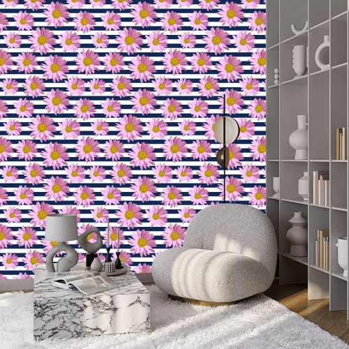 Behang Naadloos patroon met madeliefjebloemen