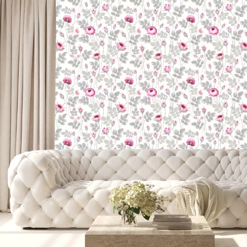 Behang Subtiele roze grijze en roze tinten