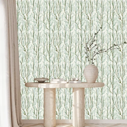 Behang Fijne berkentakjes