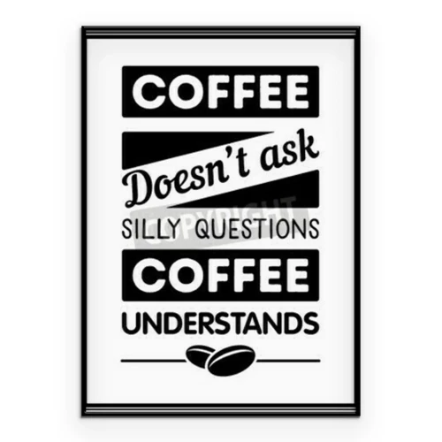 Poster Inscriptie over koffie