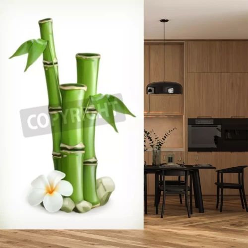 Sticker Bamboe, vector icoon