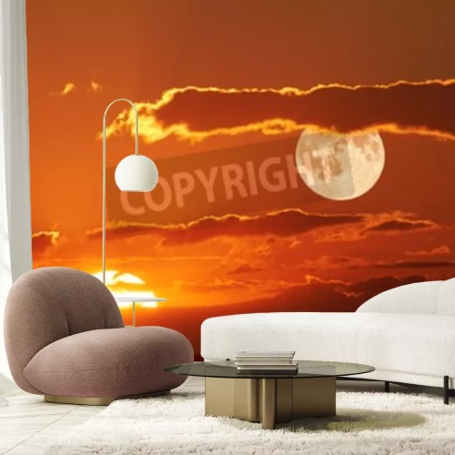 Fotobehang Oranje zonsopgang