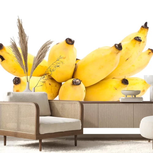 Sticker Grote tros bananen op een witte achtergrond