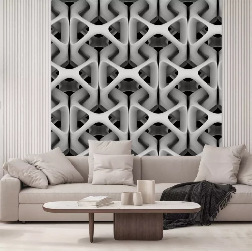 Fotobehang 3D-kettingmotief in een computerversie