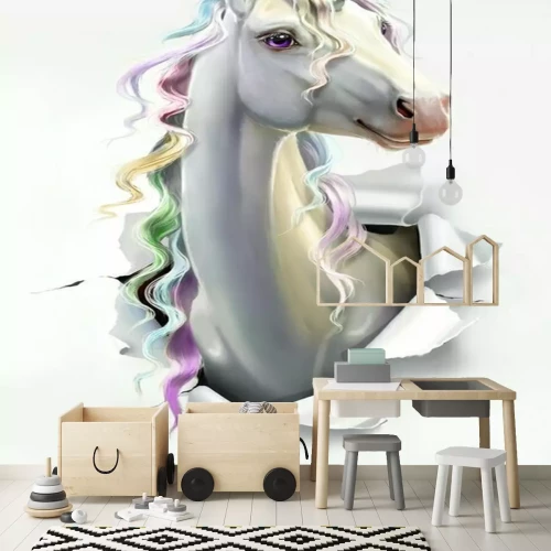 Sticker Fantasie sprookjesachtige eenhoorn