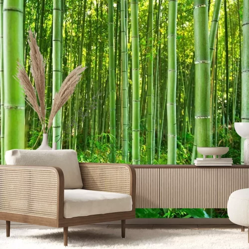 Fotobehang Arashiyama bamboebos vlakbij Kyoto