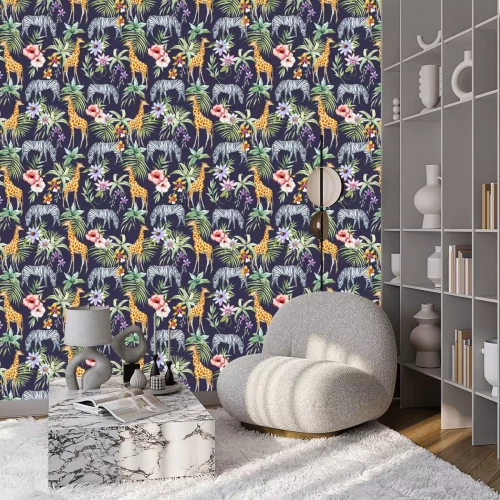 Behang Tropisch wildlife patroon