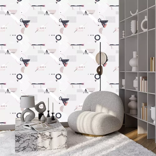 Behang Minimalistische jeugdgeometrie