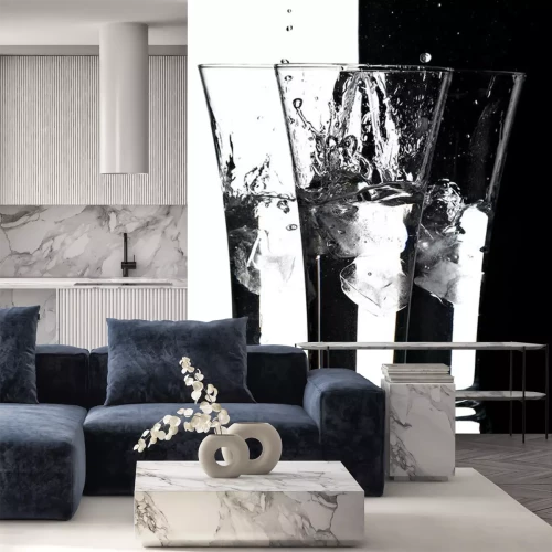 Sticker stilleven met een bril