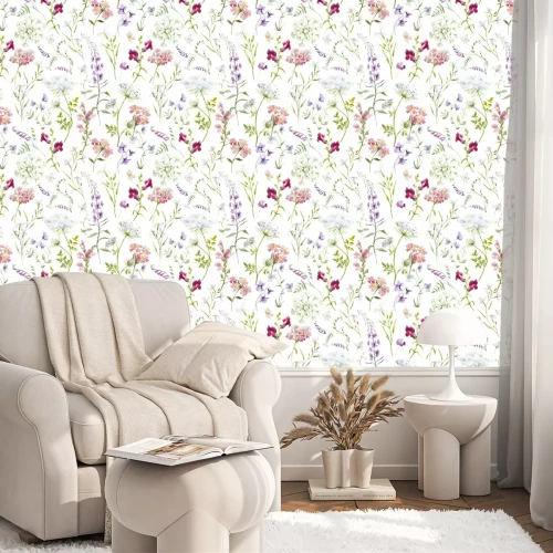 Behang Waterverf bloemen zomer vector patroon