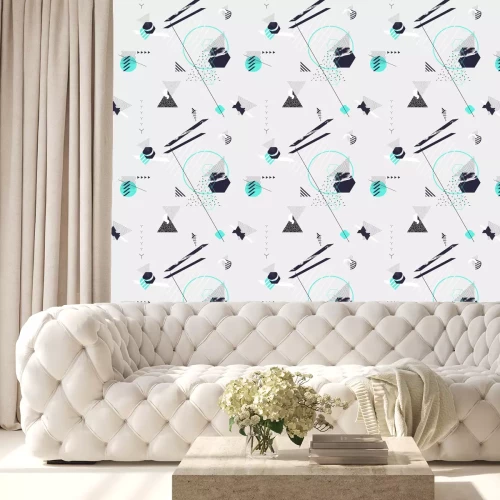 Behang Geometrische compositie