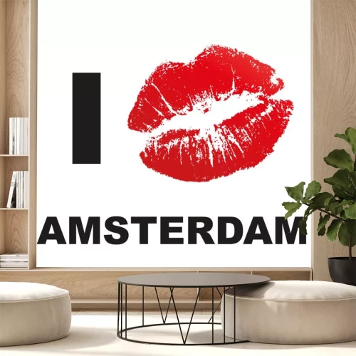 Sticker ik houd van amsterdam