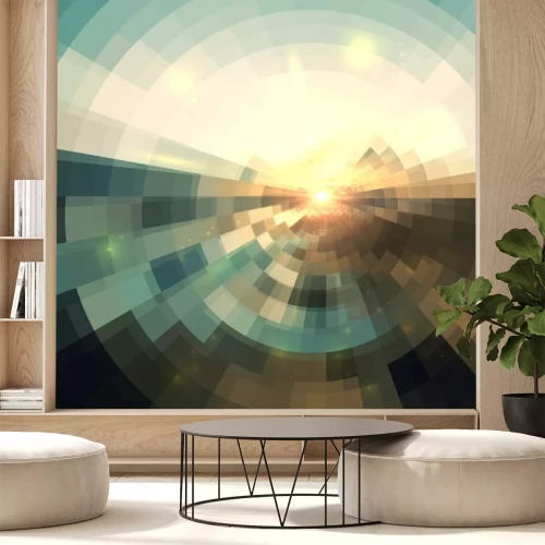 Sticker Ruimtelijke grafiek met een tunnel