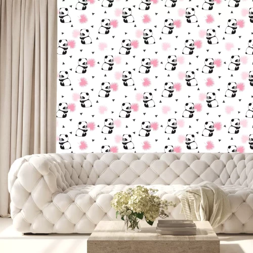 Behang Kleine schattige panda's