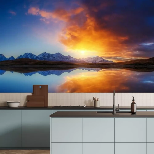 Fotobehang Majestueuze kleurrijke zonsondergang