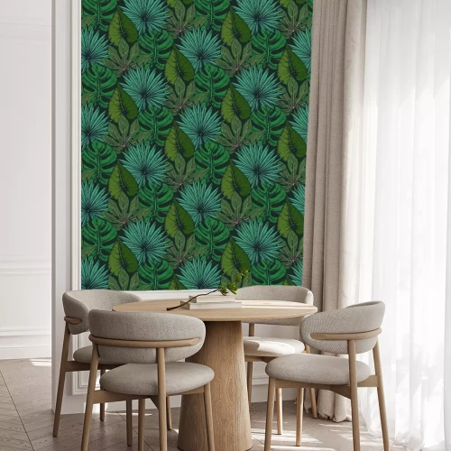 Behang Planten in cartoonstijl