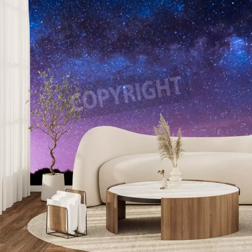 Fotobehang Nachtelijke hemel met sterren