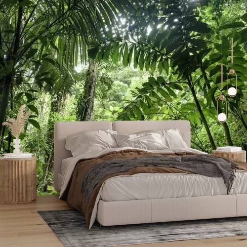 Fotobehang Groene vegetatie van de jungle