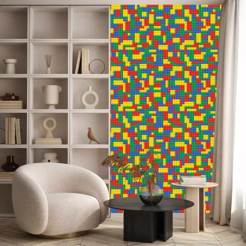 Behang Achtergrond van gestapelde blokken