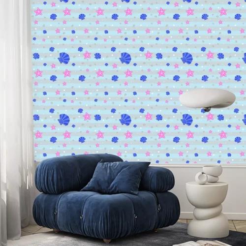 Behang Wazig zeewater