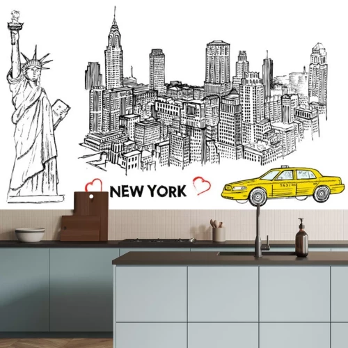 Sticker New York schets