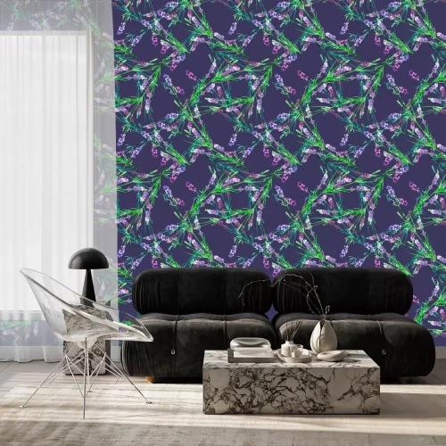 Behang Lavendel naadloos patroon